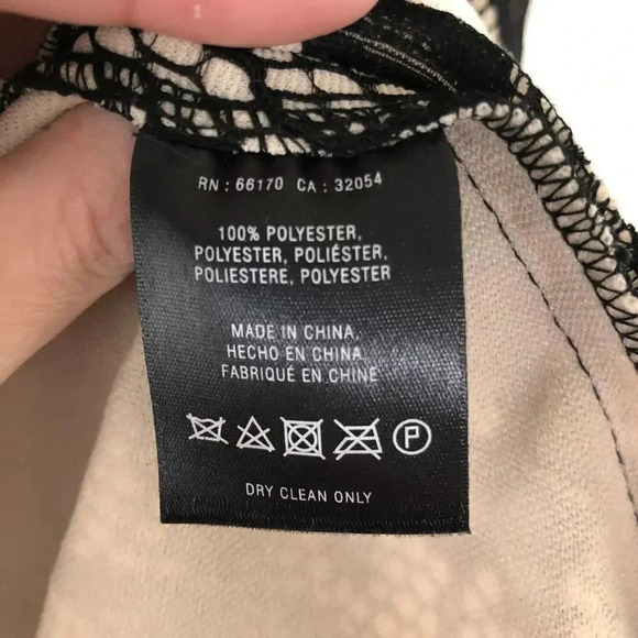 HD in Paris - Anthro Black & Cream Lace Fit & Flare Dress Women's Size Medium - Picture 6 of 7